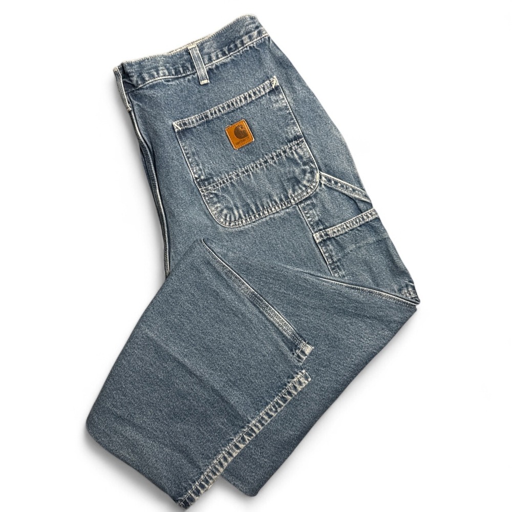 Carhartt‎ B13 ST Denim Work Jeans Men's 38x30 (Measures 35x29) Carpenter Utility